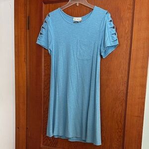 Ruched cut out sleeve tee dress